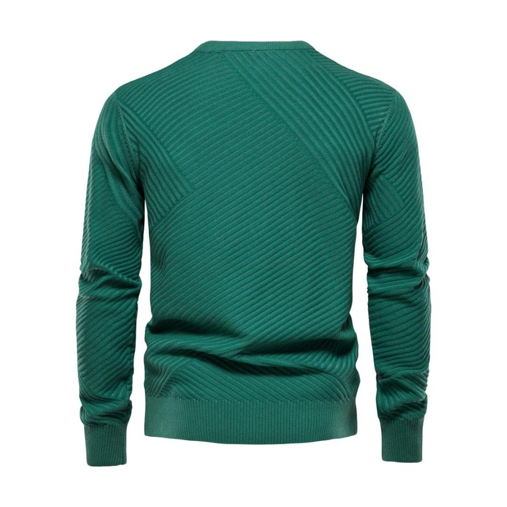 Herren Pullover für die kalte Jahreszeit - Bequemer Baumwoll-Pullover in einfarbigem Design (Größe XL