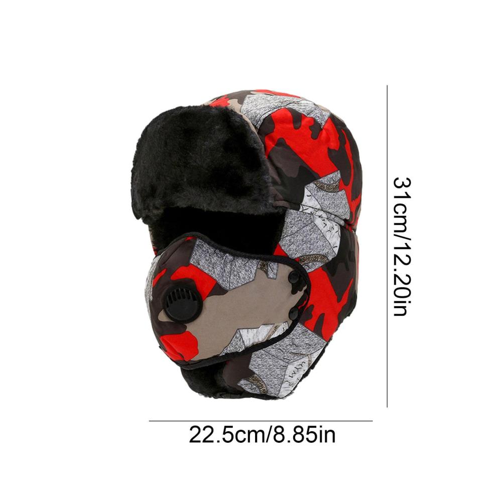 Winter Trapper Skimütze - Winddichte Unisex-Bombermütze mit Ohrenklappen für Outdoor-Aktivitäten | Warme Jagdmütze zum Radfahren Wandern und Snowboarden