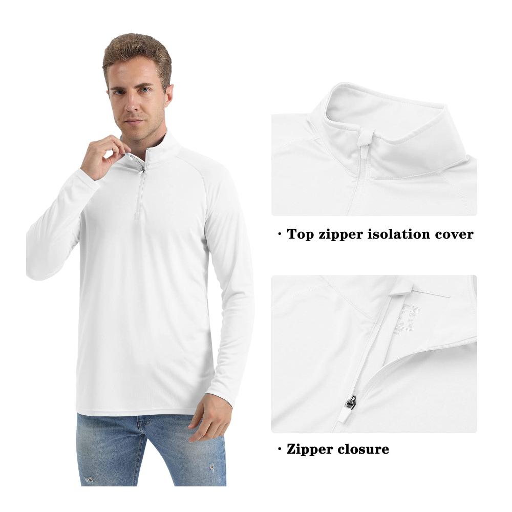 Jungen Herren Rashguard UV-Schutz 1/4 Reißverschluss UPF 50 Langarm Longsleeve Sportshirt