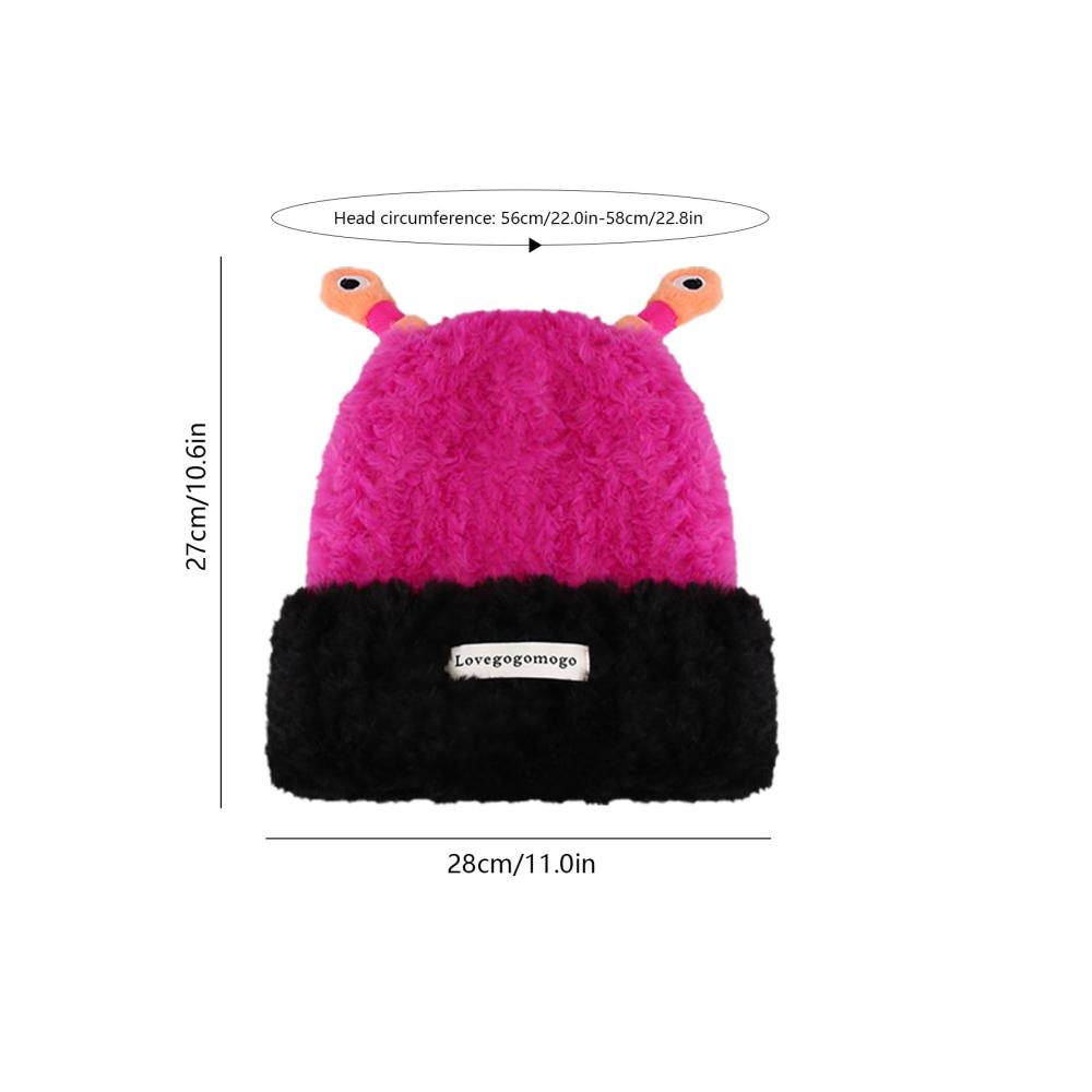 Leuchtende Cartoon-Tentakel-Beanie-Mützen für den Winter - Lustige Strickmützen mit LED-Lichtern