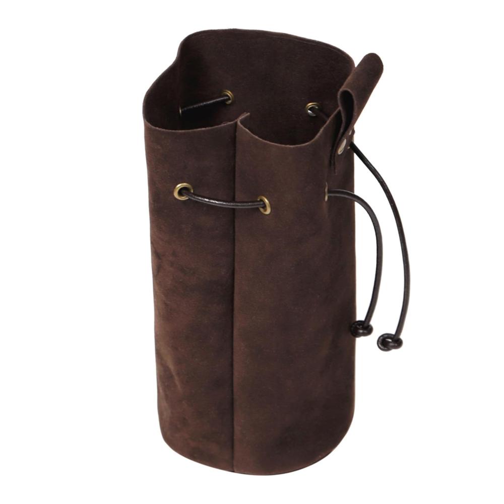 Beuteltasche mit Kordelzug [Dunkle Kaffeefarbe]
