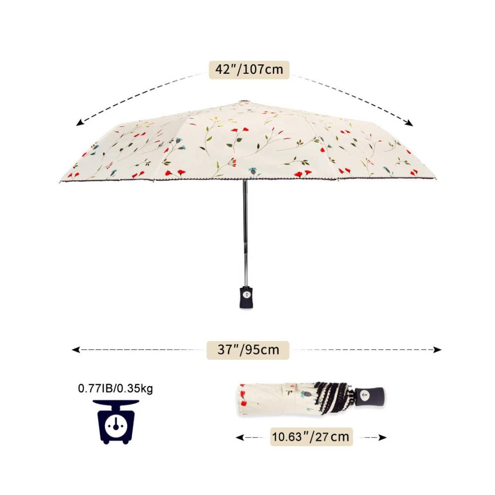 CUBY Taschenschirm Automatischer Mini Regen- und Sonnenschutz mit UV-Schutz Winddicht Regenfest - Perfekt für Erwachsene und Kinder auf Reisen