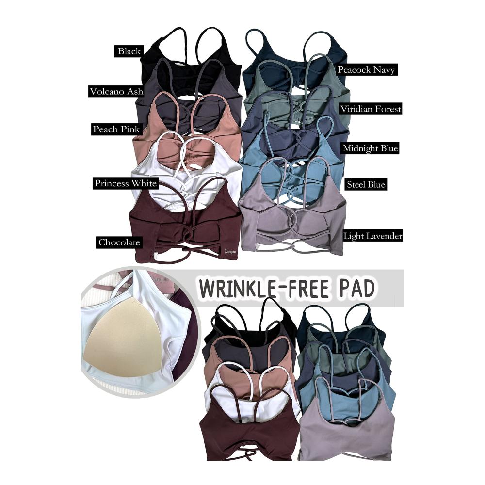 Rückenfreier Sport-BH Damen Yoga-Tops mit abnehmbaren Polstern perfekt für Workouts & Going Out