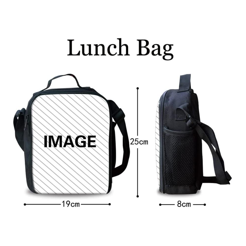 Haie Kinder Rucksack Set - Schulrucksack mit Lunchbox und Federmäppchen für Mädchen und Jungen in Einheitsgröße
