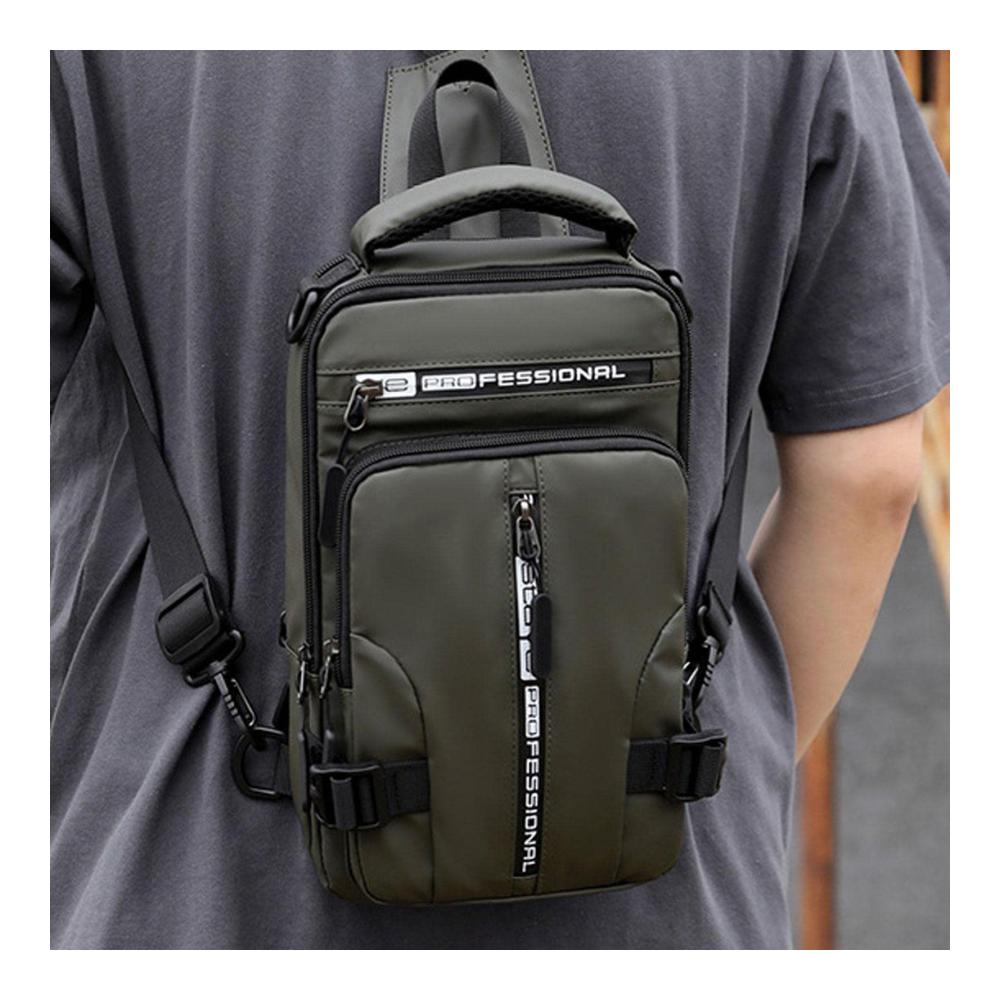 Multifunktionale USB-Lade-Sport-Schultertasche Diebstahlsicherer Rucksack für Herren und Damen - Ideal für Wandern Motorradfahren und den täglichen Gebrauch
