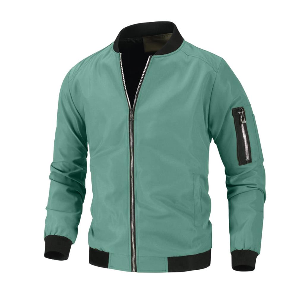 2023 Herren Winterjacke mit Eleganz und Funktion - Langarm Reißverschluss Taschen Mantel ohne Kapuze