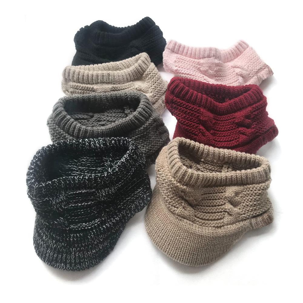 Beanie Tail Wintermütze mit Visier für Damen – Warmes Strickdesign für Hochbun & Pferdeschwanz