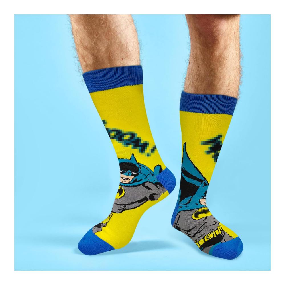 Lustige Herrensocken im Comic-Stil | Bunte dehnbare und atmungsaktive Crew-Socken für Erwachsene | Stilvolles Socken-Set mit einzigartigem Design