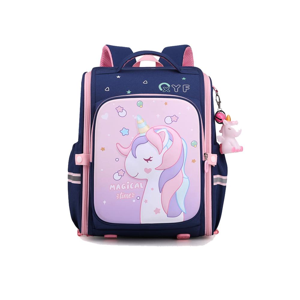 Ultraleichter Schulrucksack für Kinder Grundschul-Umhängetasche mit niedlichem Anhänger & reflektierenden Streifen
