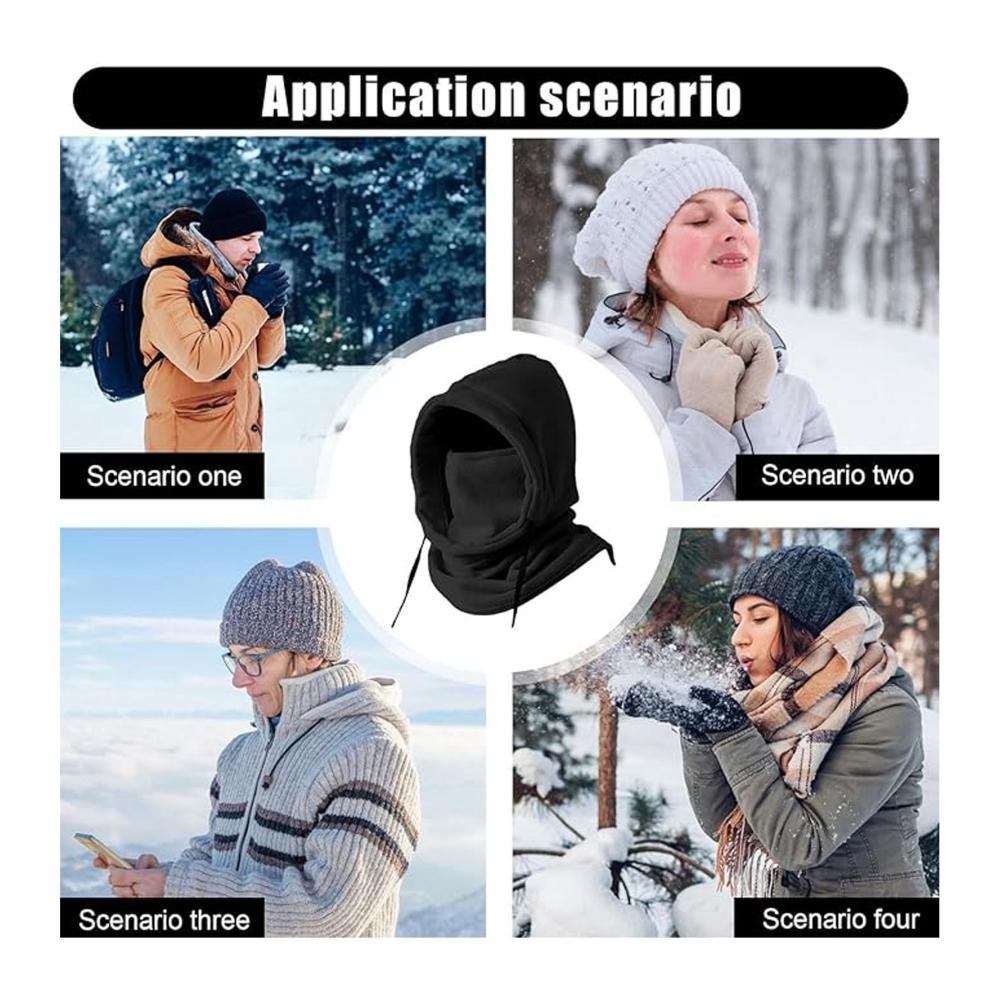 Sturmhaube Fleece Winddichte Skimaske mit Plüsch Fahrradhaube Vollgesichtsmaske Wintermütze Beanie – Ideal für Outdoor-Sportarten bei kaltem Wetter