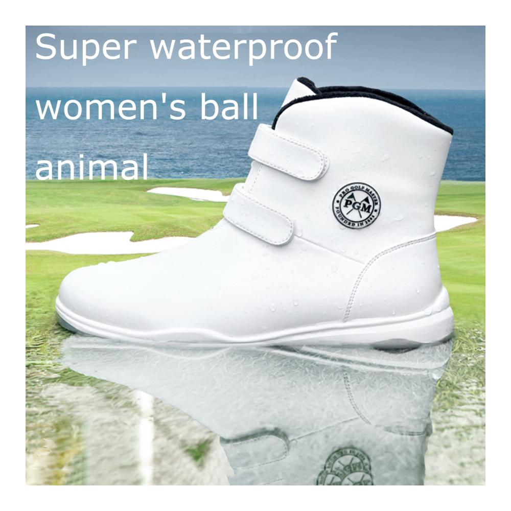 Golf Shoes for Women Waterproof Microfiber Leather Sneakers with Winter Warmth Anti-Skid Velcro System Lightweight Design and Outdoor Anti-Slip Traction for Comfortable Golf Walks