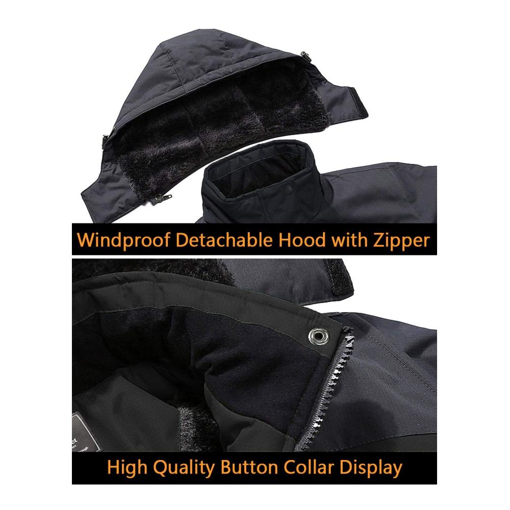 EKLENTSON Herren Winterjacke - die perfekte Outdoor Skijacke für Wandertouren und Schneeabenteuer mit Kapuze