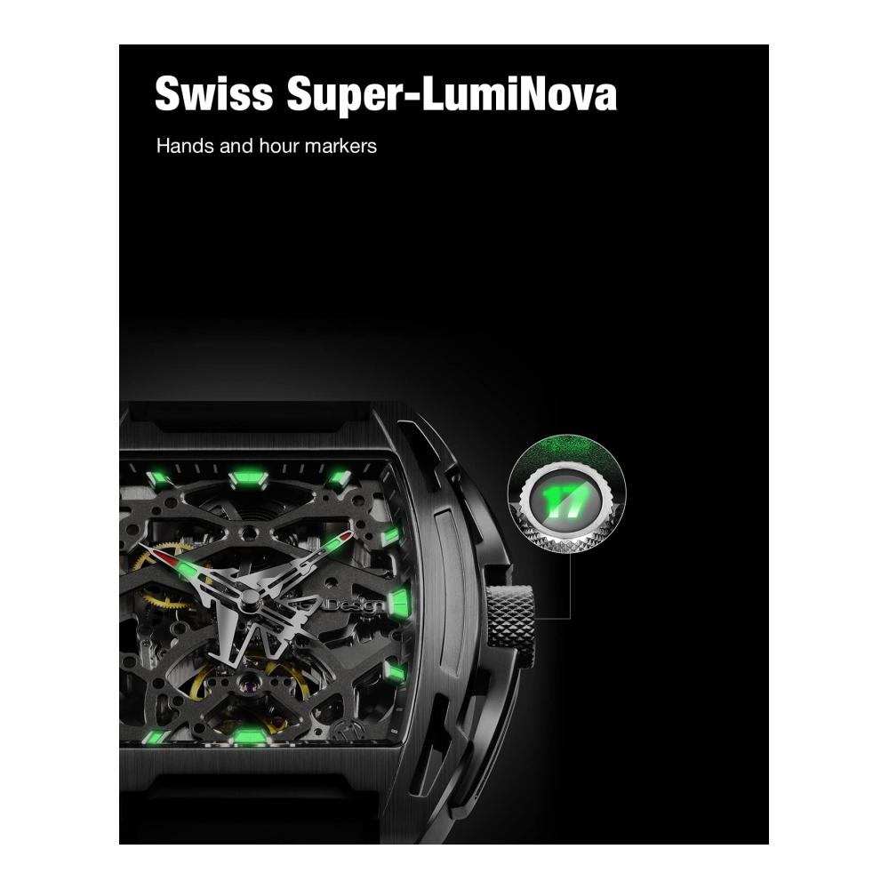 CIGA Design Automatikuhr Herren - Z Serie Flugzeugträger-Ausgabe Edelstahl mit Titan-IP-Beschichtung stilvolle Armbanduhr für Männer