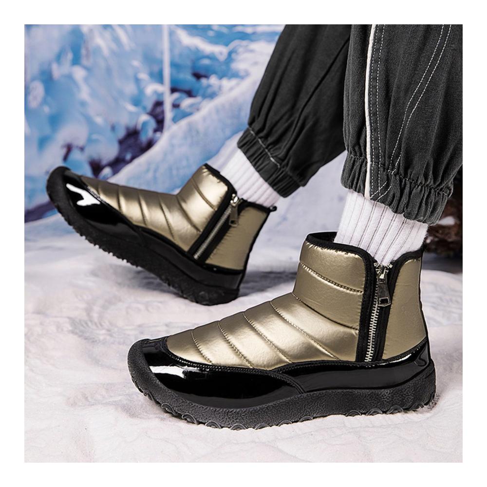 Winterstiefel Herren - Wasserdichte Schneeschuhe mit Warmfutter Atmungsaktivität und Traktion für Schnee- und Winterwandern