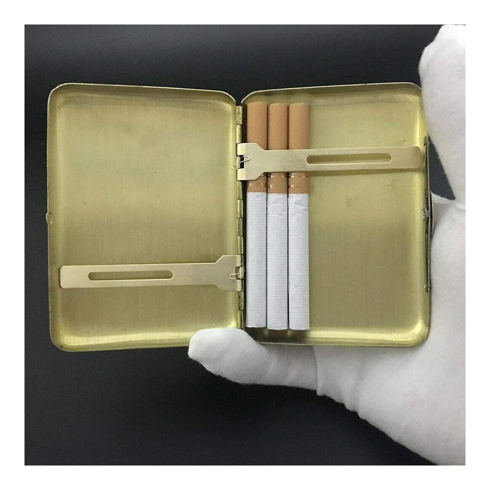 Vintage Copper Camel Metal Cigarette Case – Holds 16 Cigarettes Portable and Stylish Smoking Accessories