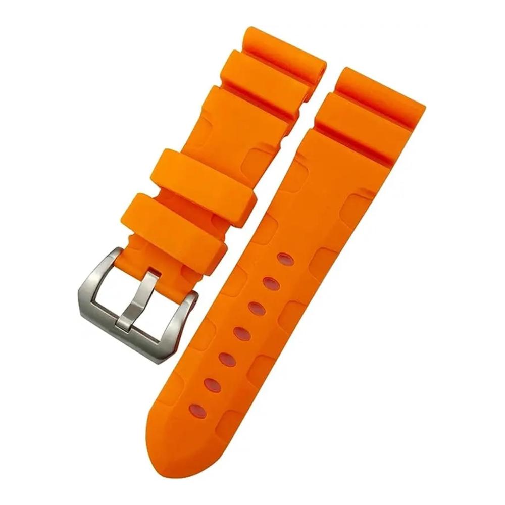 24mm 26mm Silikon Uhrenarmband für Panerai Tauchleuchte - Wasserdichtes Gummiarmband in Grün und Blau
