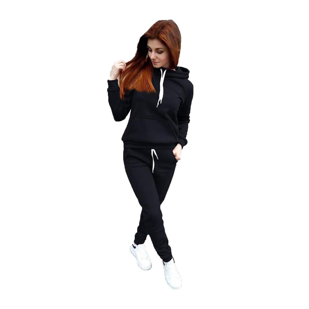 Damen Trainingsanzug Set für Herbst/Winter - Modischer Zweiteiler mit Langarm Sweatshirt Elegantem Design Outdoor Sport Große Größen Fitness Jogginganzug Gefüttert 2-teilige Lounge Outfits