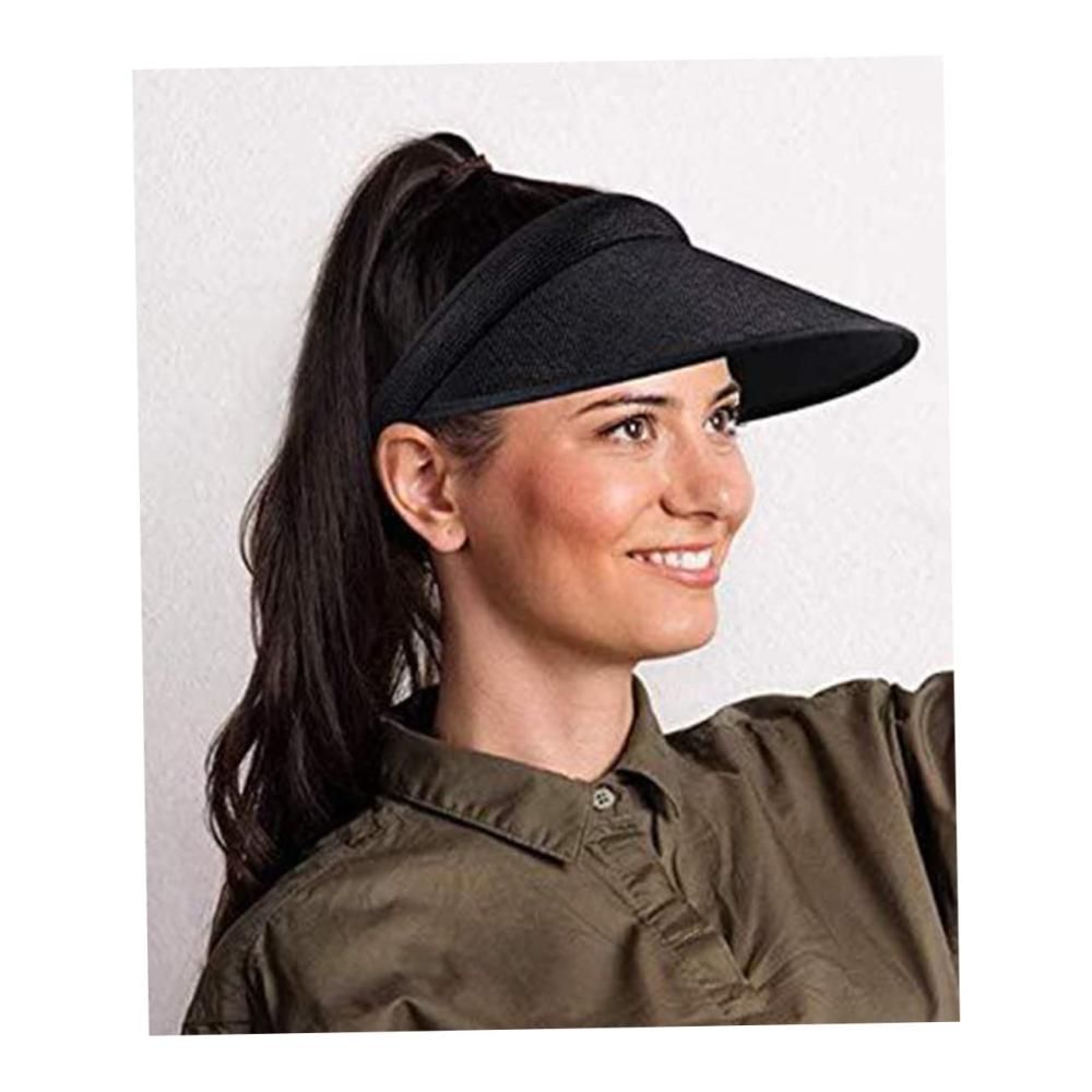 Sommer-Set 3 Verstellbare Sonnenvisorhüte für Frauen - Große Krempe Ideal für Strand und Sommer - Sonnenhüte im Praktischen Dreierpack