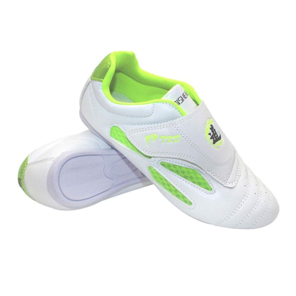 Kampfsportschuhe Atmungsaktive Taekwondo Schuhe aus leichtem PU-Leder für Boxen Kung Fu und Taichi