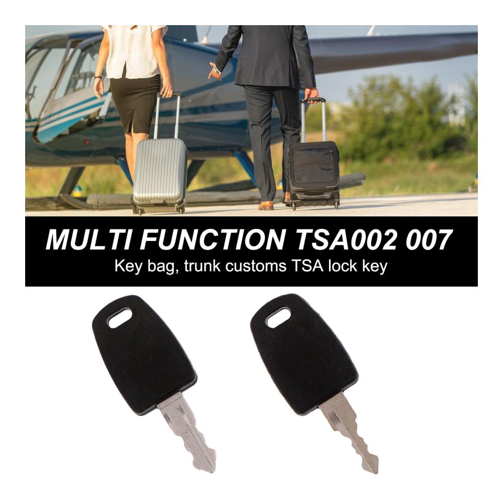 TSA-Geprüfte Gepäckschlösser – 2 Stück Multifunktionale Universalschlüssel mit TSA002 TSA007 Kompatibilität | Schlüsseltasche inklusive | Ersatzschlüsselset für Kofferschlösser mit Metall Kofferanhänger