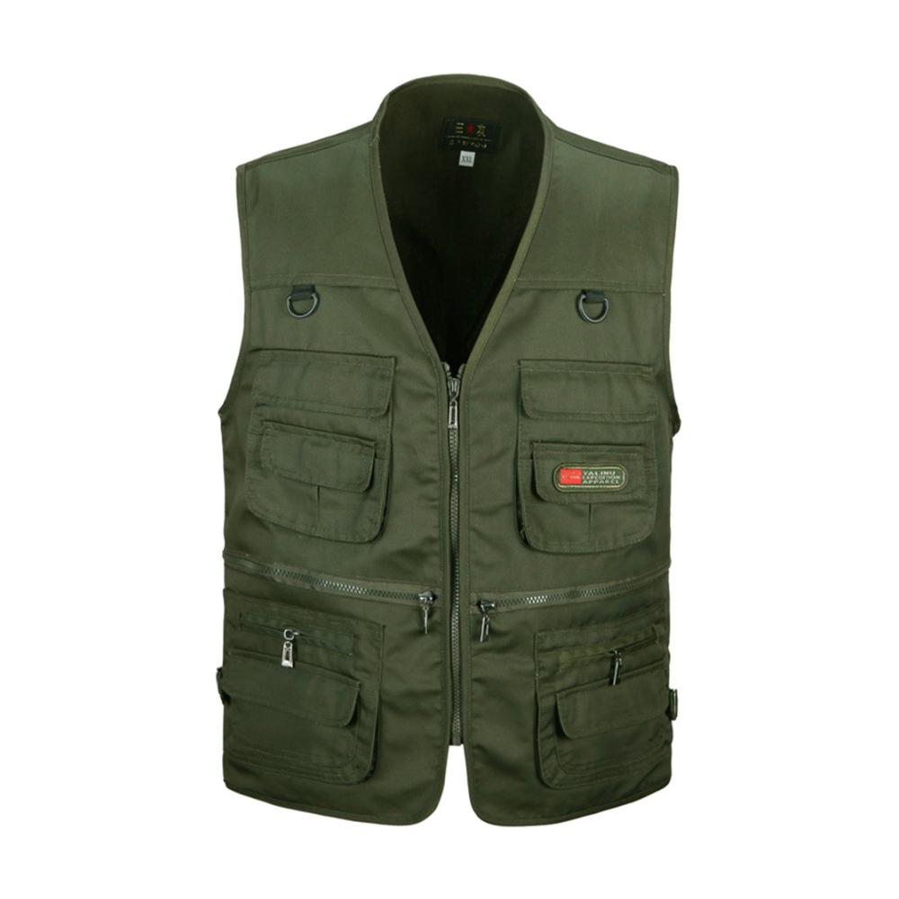 Herren Outdoor Weste mit Multi Pockets für Angeln Camping und Freizeit