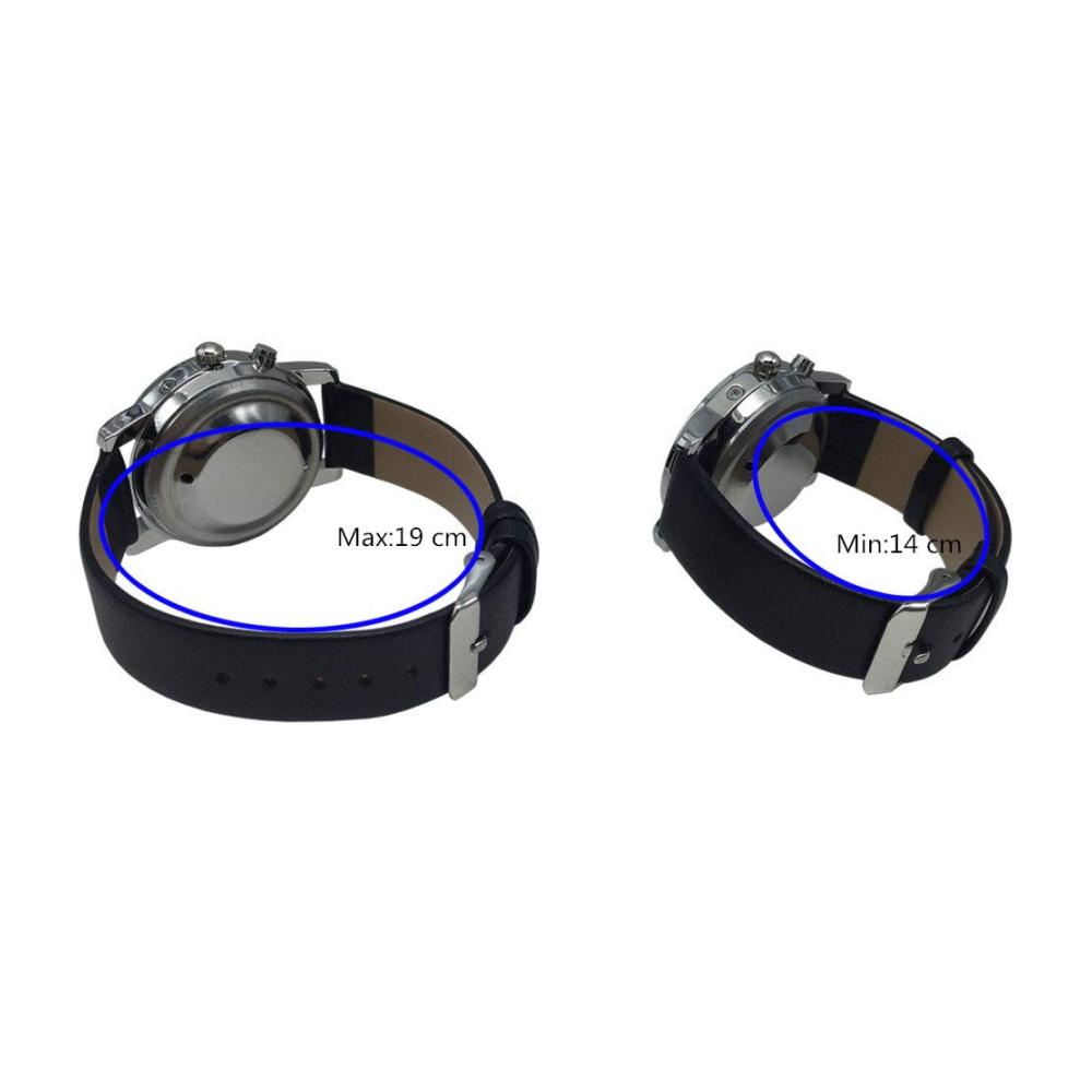 Deutsch Sprachige Armbanduhr mit Wecker Datum Weißem Ziffernblatt und Schwarzem Lederarmband - Moderne Armbanduhren mit Sprachfunktion für klare Zeitansagen