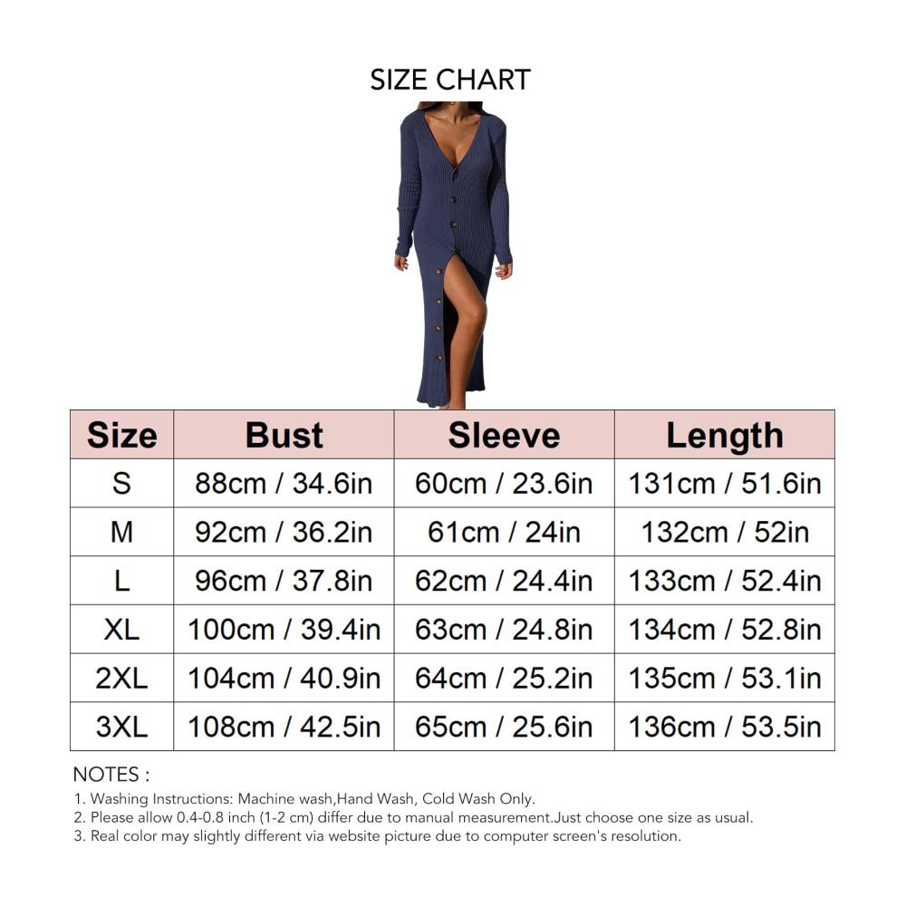 Langärmliges Strickkleid mit Knöpfen für Frauen – Stilvoll & Bequem Ideal für Lässige Dates
