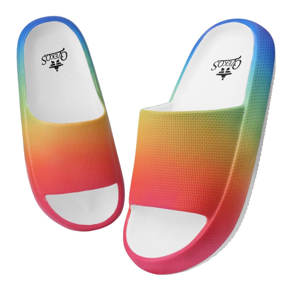 King Glory Dusch- & Badeschuhe für Damen und Herren – Rutschfeste Badelatschen mit Dicker Sohle für Schwimmbad Strand und Zuhause