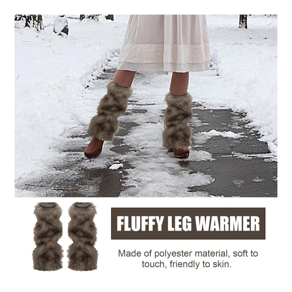 Flauschige Damen-Beinwärmer Stulpen für kaltes Wetter & Party-Spaß
