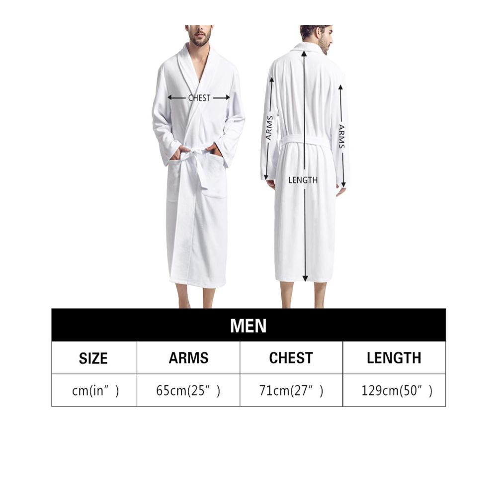 Herren-Bademantel Belidome Weicher langer Spa-Bademantel mit Taschen für ultimativen Komfort
