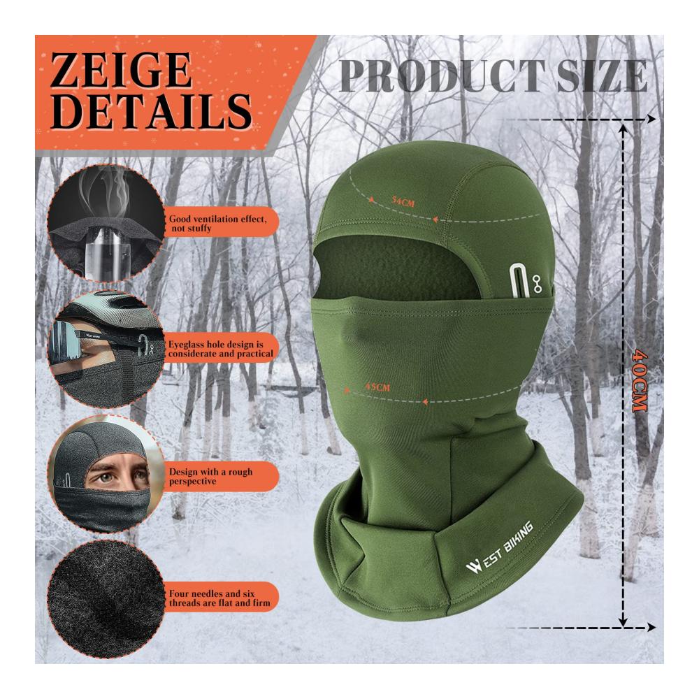 Winter Sturmhaube – Winddichte Motorrad Skimaske für Damen und Herren | Vollgesichtsmaske für Outdoor Sports Radfahren Skifahren | Ideal für Motorrad und Fahrrad