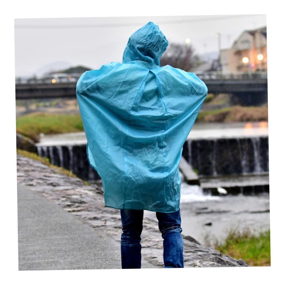 20 Stück Transparente Einweg-Regenponchos für Kinder & Erwachsene | Kapuzen Regenanzüge aus Kunststoff | Praktische Regenjacken & -mäntel