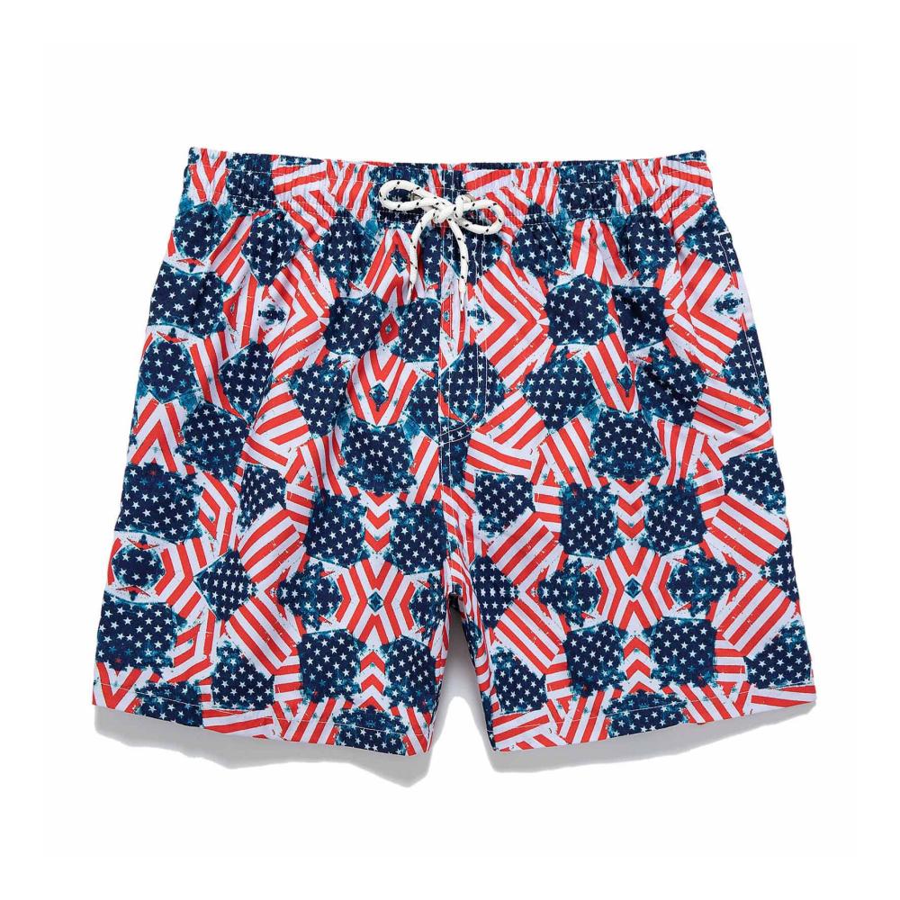 Neopren Badeshorts für Herren mit Taschen - Bedruckte Beach Shorts für Fitness Bodybuilding und Sommer Schwimmen