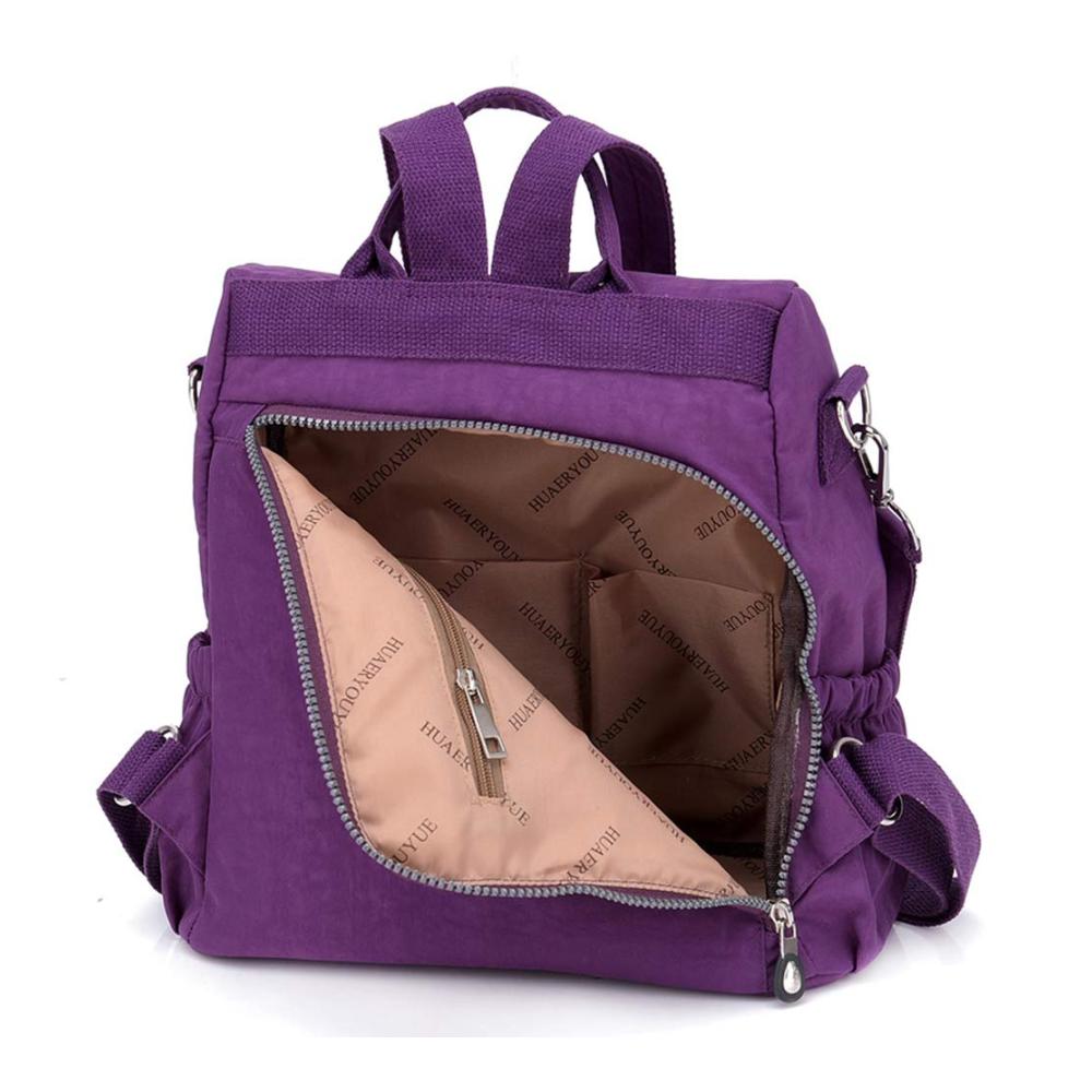 Estwell Damen Rucksackhandtaschen - Elegant Wasserdicht Diebstahlsicher Nylon Schulrucksack Mädchen Schultasche Reiserucksack Damenrucksack Daypack mit Stil