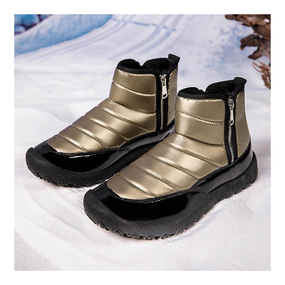 Winterstiefel Herren - Wasserdichte Schneeschuhe mit Warmfutter Atmungsaktivität und Traktion für Schnee- und Winterwandern