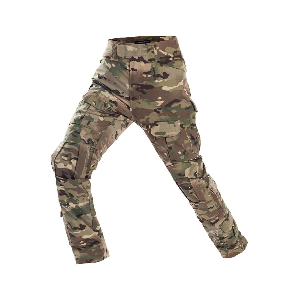 Herren Cargo Hose Militär Tactical Arbeitshose mit Taschen Army Ranger Outdoorhose Elastischer Bund Verschleißfest & Taktisch Kampfhose