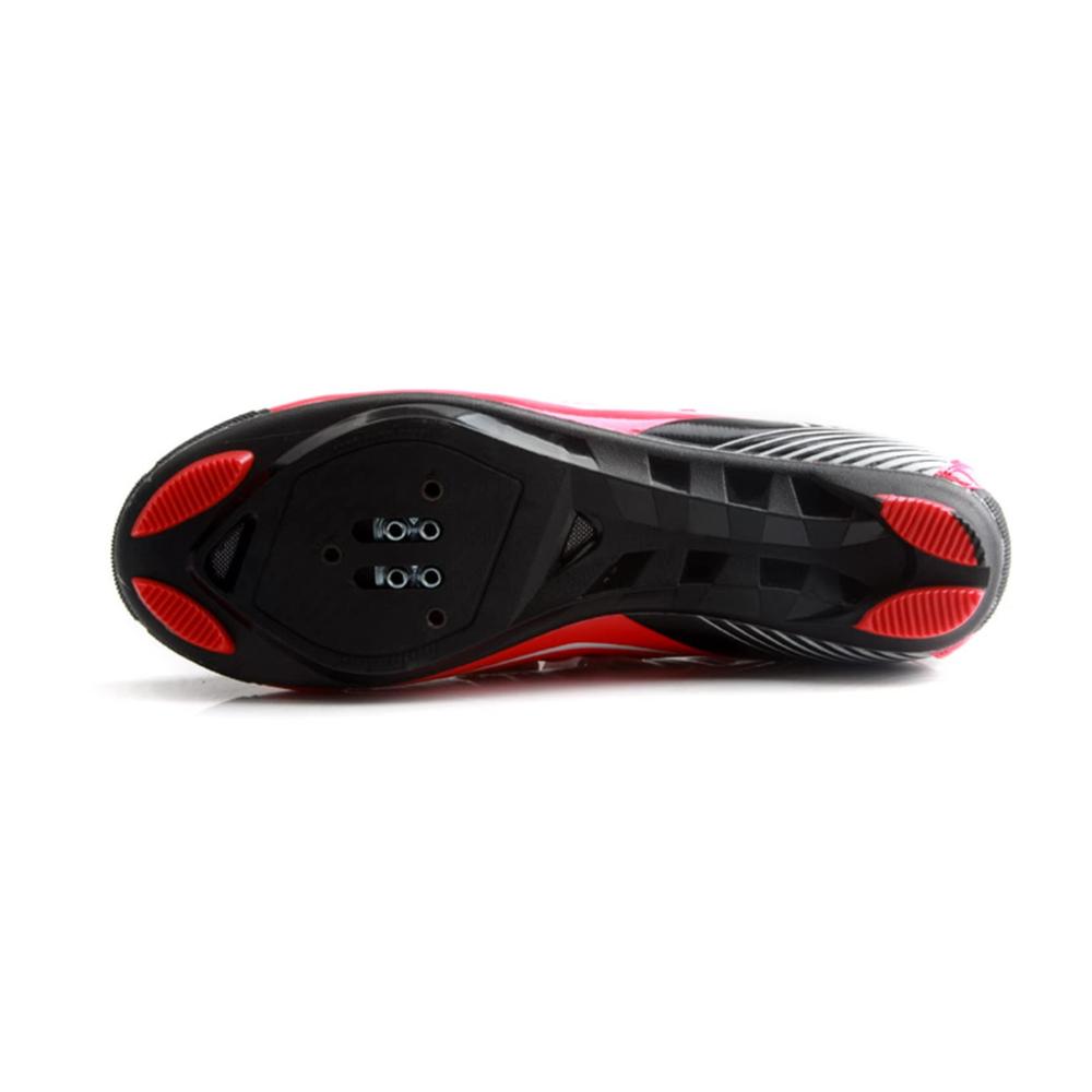 MTB Radsportschuhe für Herren - Wasserdichte Oxford Stoff Outdoor Fahrrad- und Wanderstiefel in Rot - Größe 45 EU