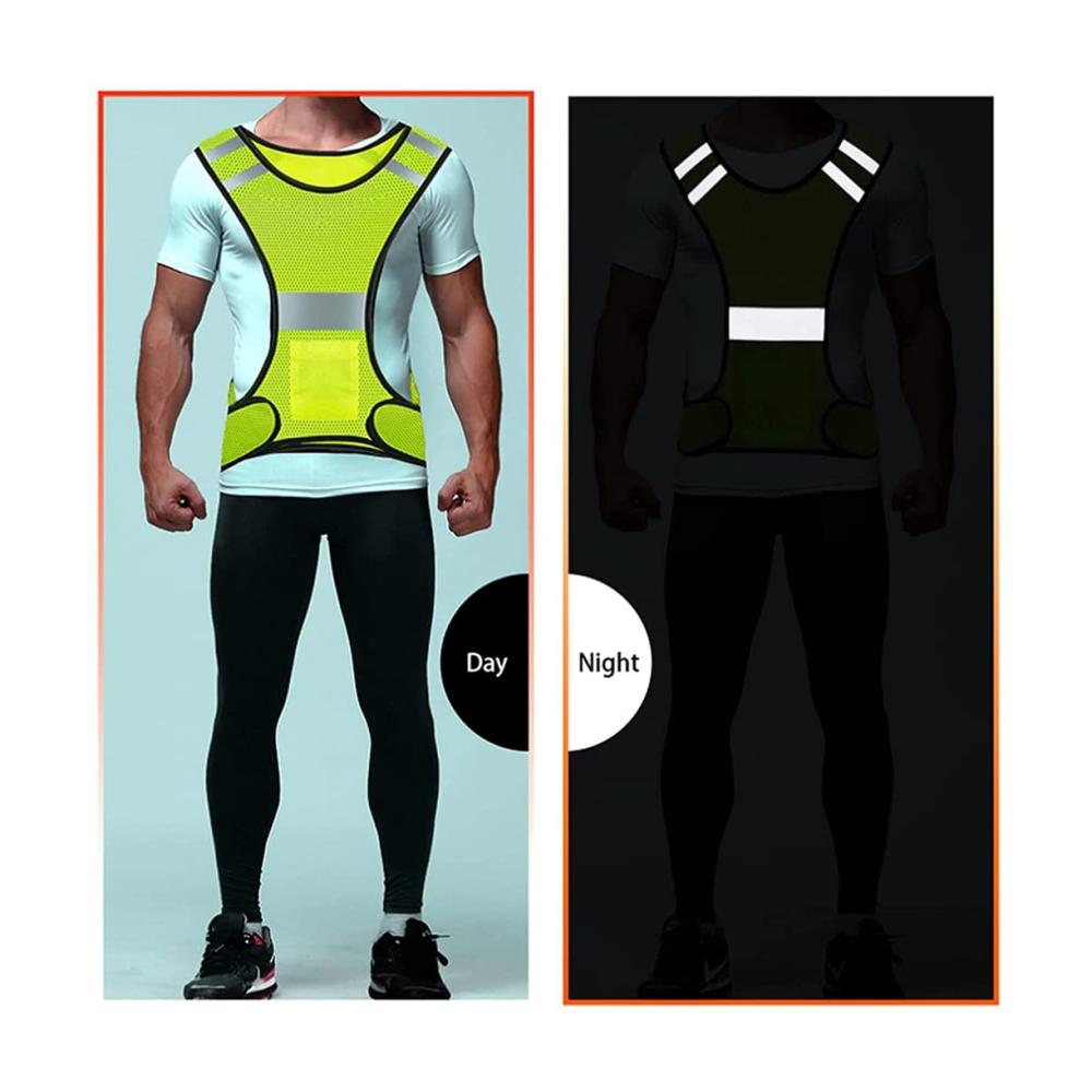 Tanktop Warnschutz Fahrradweste mit Verstellbarem Verschluss und 4 Jogging - Hochleistungs-Sicherheitsweste für optimale Sichtbarkeit