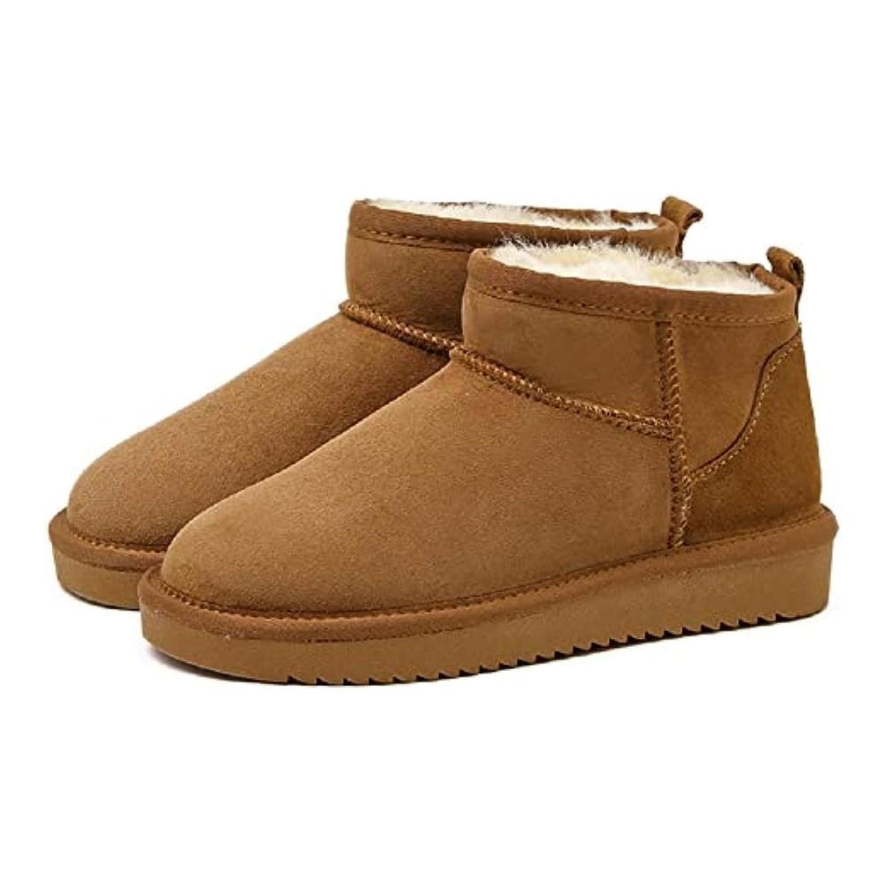 Frauen Winterstiefel Klassische Mini-Stiefelette mit Fellfutter Warm & rutschfest – Mini-Stiefel mit Anti-Rutsch-Beschichtung