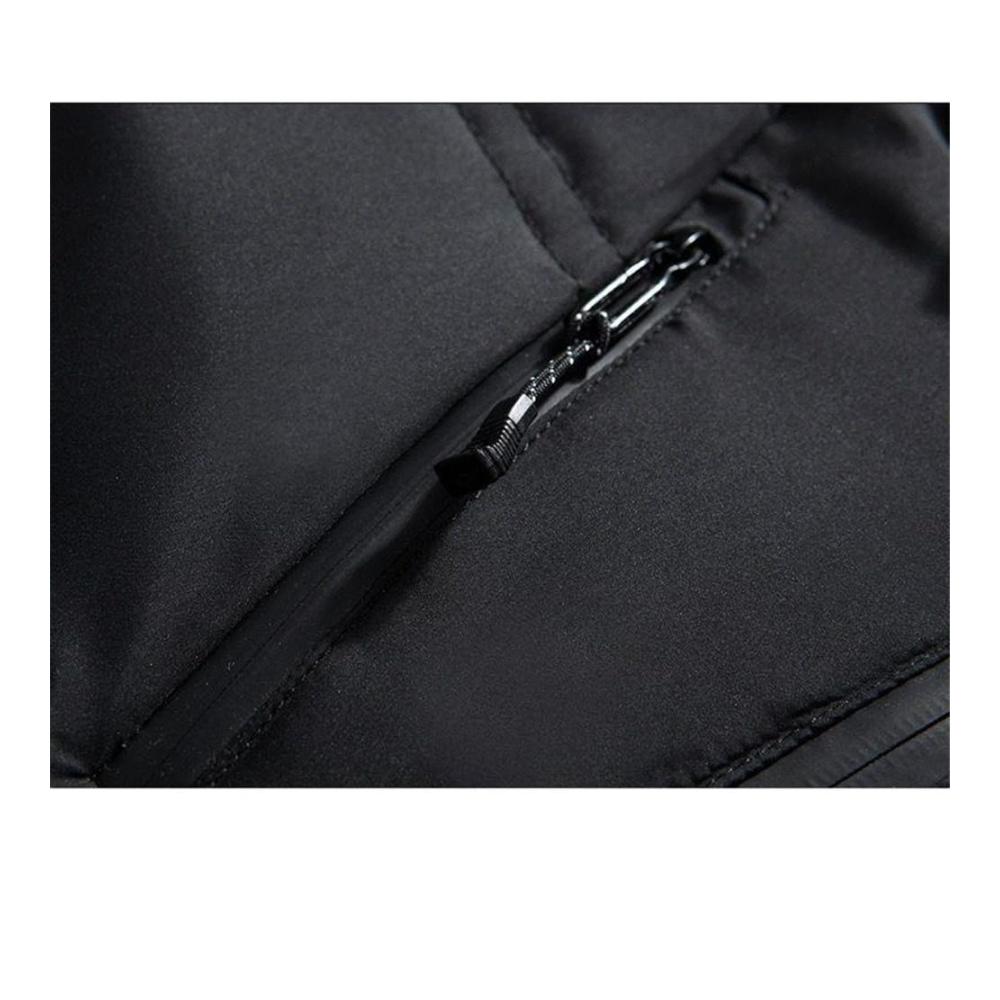 Winterjacke Herren - Warme Outdoor Arbeitsjacke Slim Fit Skijacke mit Kapuze Winddicht & Kältefest