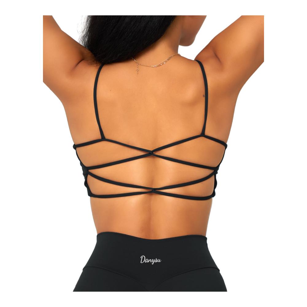 Rückenfreier Sport-BH Damen Yoga-Tops mit abnehmbaren Polstern perfekt für Workouts & Going Out