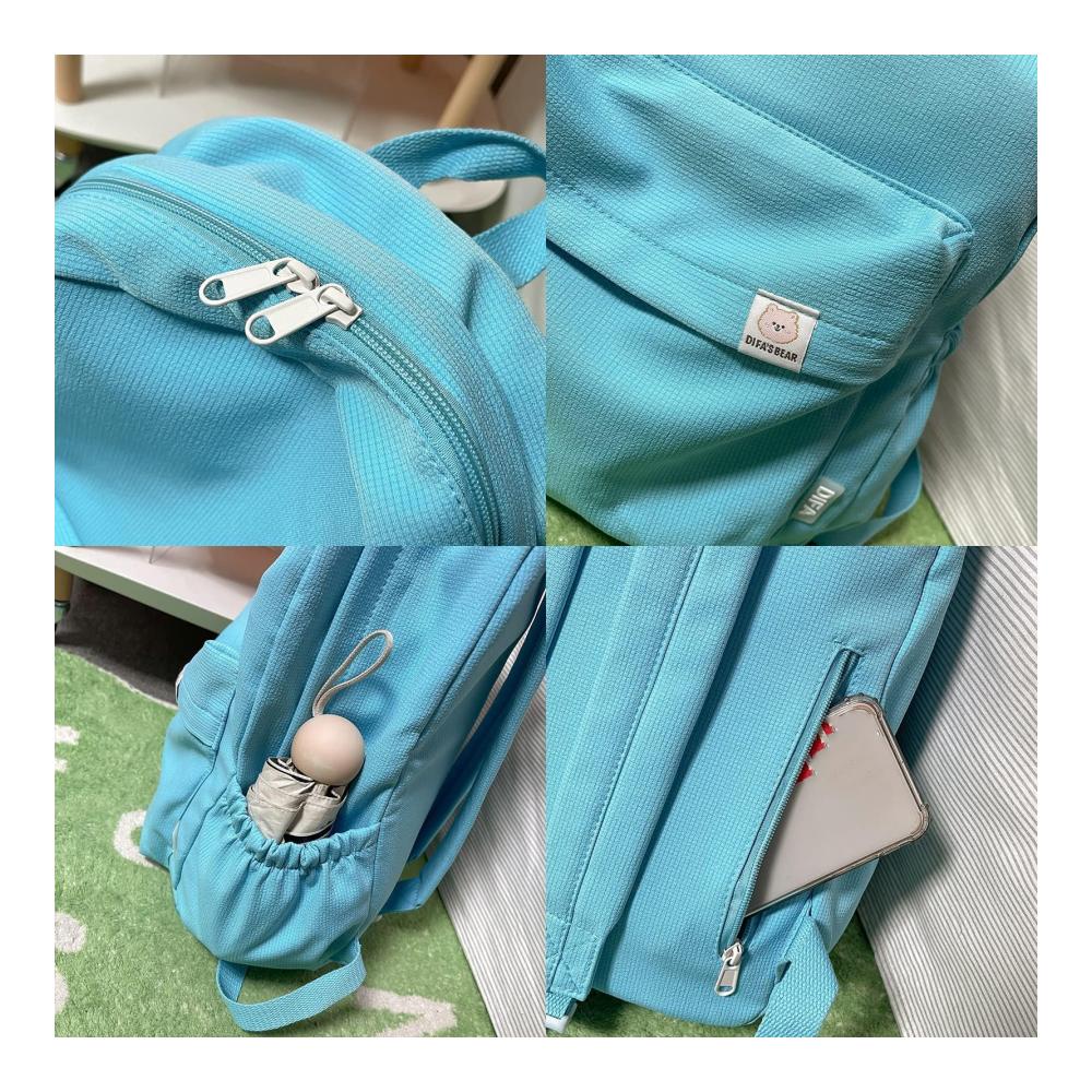 Salbeigrüner Schulranzen Großer Freizeitrucksack für Teens - Stilvoller Rucksack für Mädchen und Jungen mit viel Platz