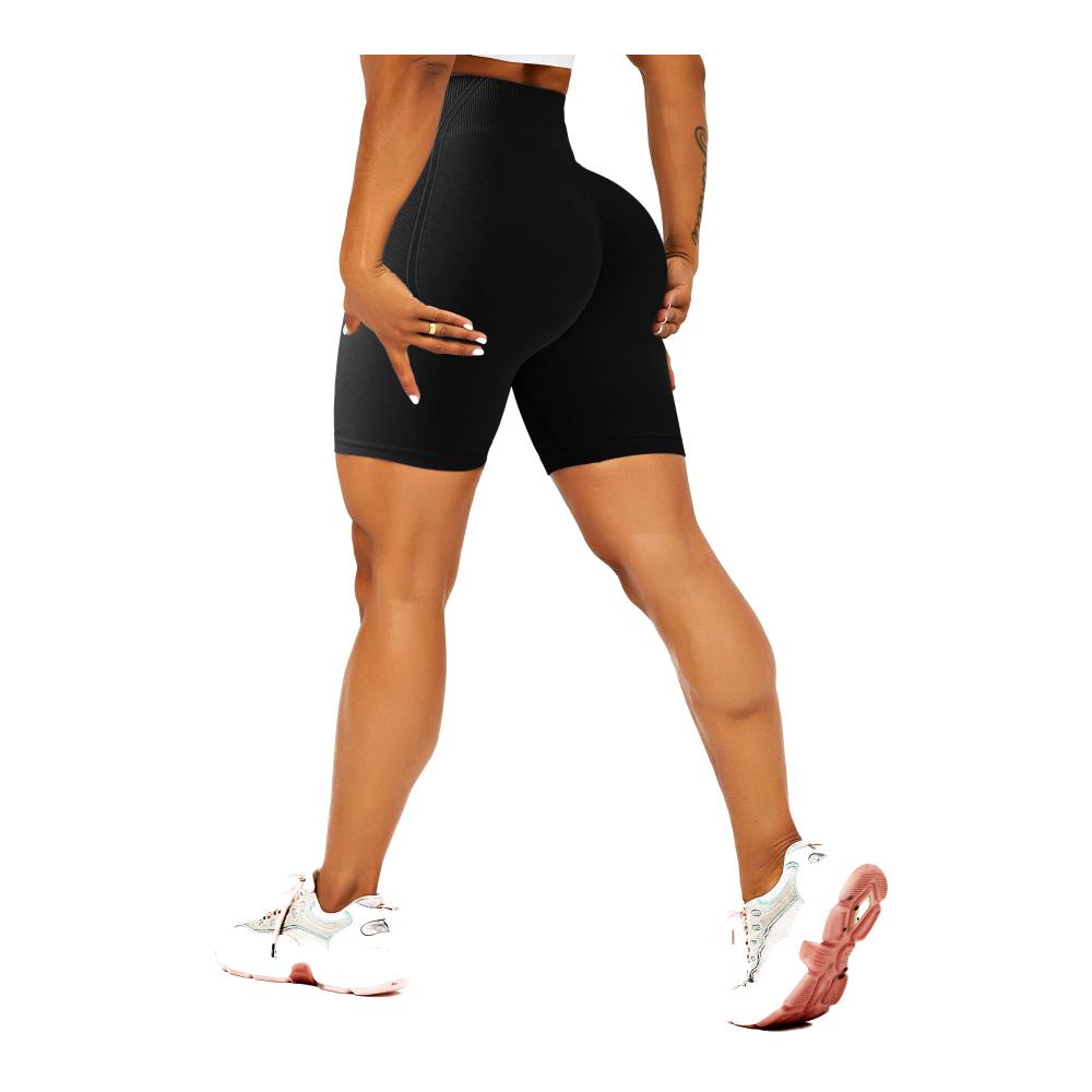 Damen High Waist Push Up Shorts für Sommer Biker Fitness Yoga - Shape Scrunch Butt Sporthose & Kurze Leggings - Sport Gym Shorts mit V-Cut