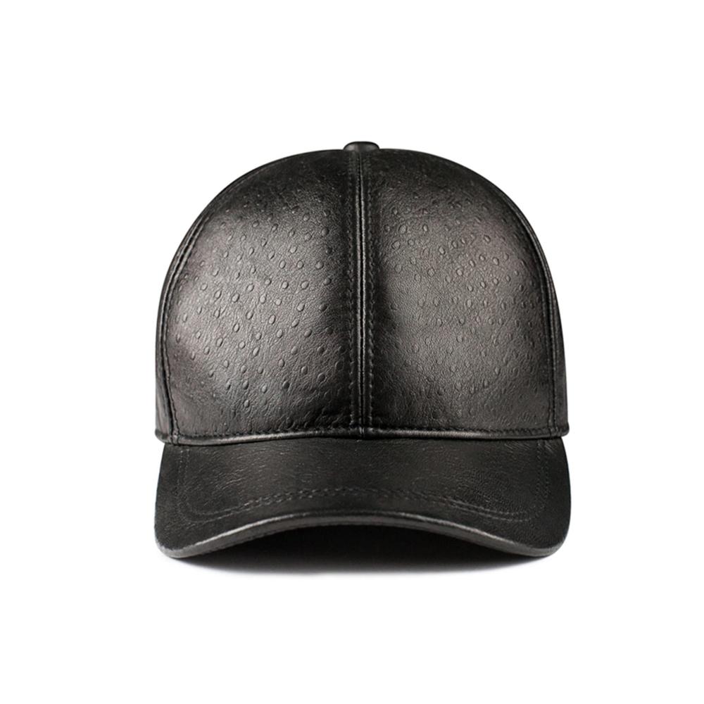 Braune Baseballkappe aus Echtem Leder – Verstellbare Outdoor-Mütze mit Schaffell-Finish und Snapback-Verschluss – Hochwertiger Papa Hut Individuell Einstellbar