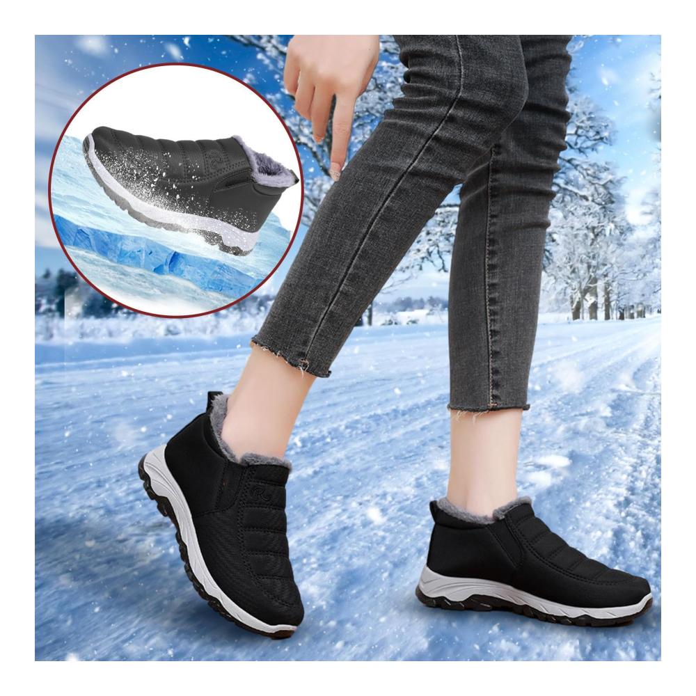 Wasserdichte Winterstiefeletten für Komfort im Alter | Rutschfeste Schlupfstiefel für Drinnen & Draußen