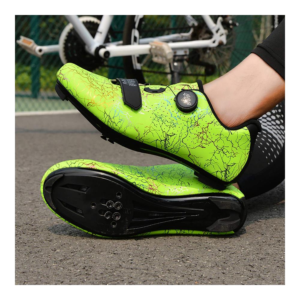 Rennradschuhe Herren - Leichte Kohlefaser-Schuhe mit Anti-Rutsch-Sohle und Reflektierenden Streifen