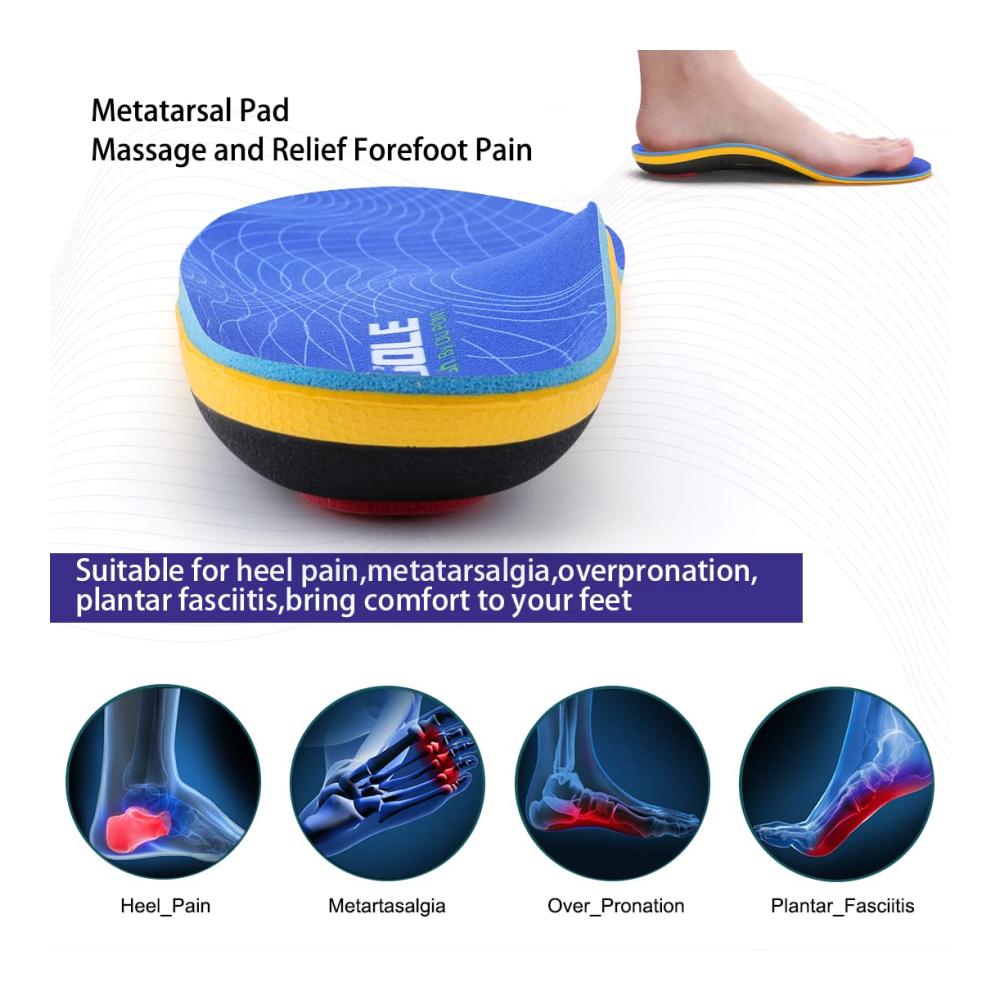 Orthopädische Einlegesohlen mit Hoher Fußgewölbestütze für Plantar Fasciitis Fersensporn Plattfuß - Bequeme Schuheinlagen für Herren & Damen