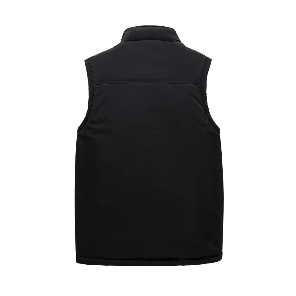 Ärmellose Bodywarmer Jacke - Winddichte Weste für Allerheiligen-Wandern Schwarz (Größe L