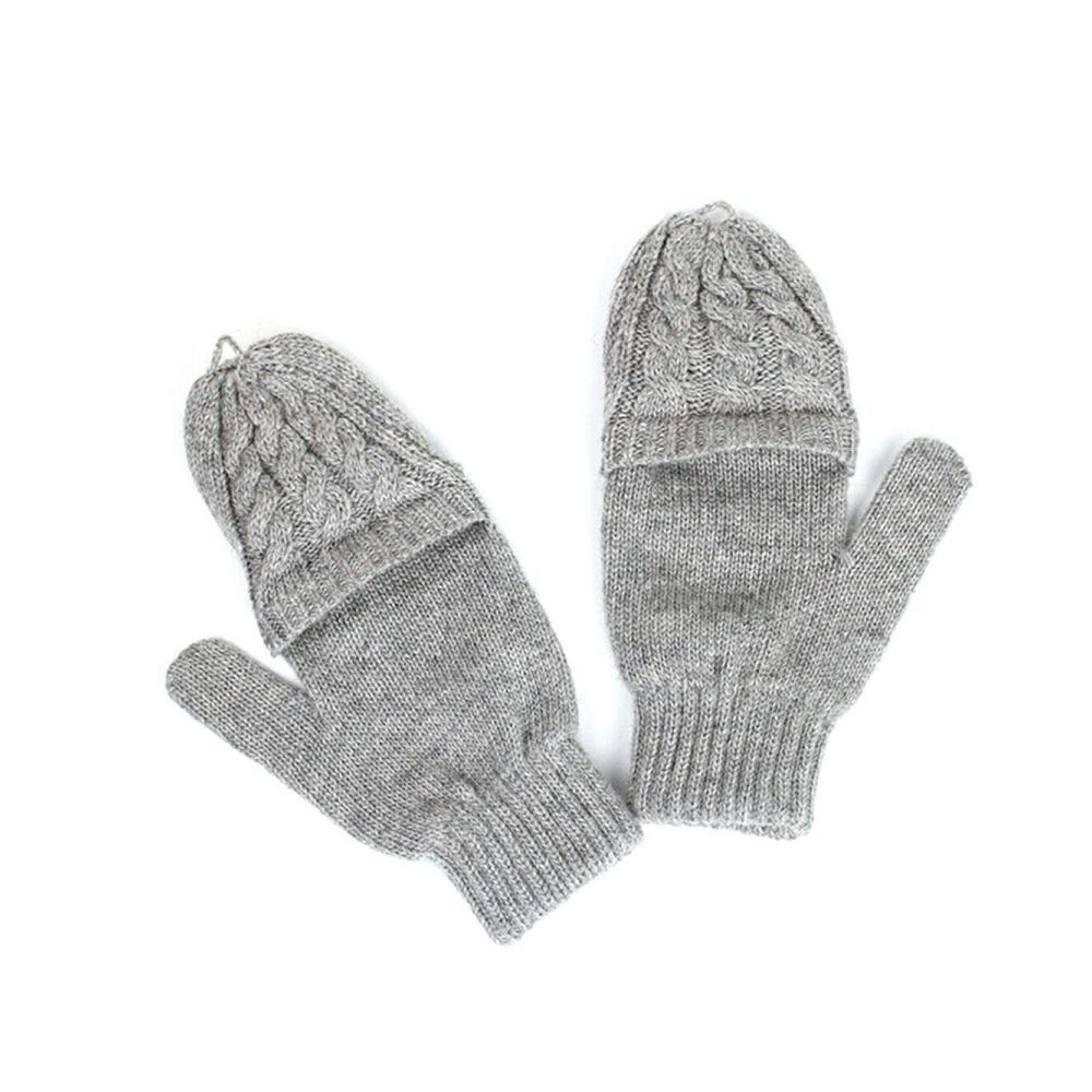 Damen Handschuhe & Fäustlinge BOSSTER - Fingerlose Fäustlinge mit Daumenabdeckung in knopfverschluss design - Ideal für Damen und Mädchen