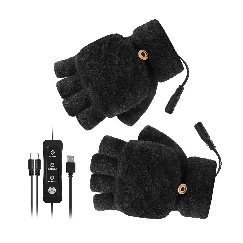 Beheizbare USB-Handschuhe von iFCOW - Winter Heizhandschuhe für Herren und Damen mit 3 Temperatureinstellungen